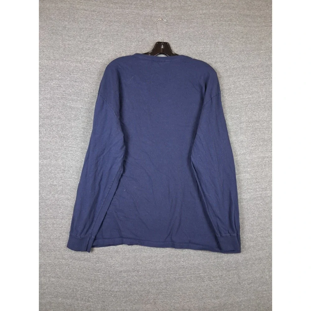 Polo Ralph Lauren Mens Shirt XL Blue Crew Small Pony Preppy 90s Casual Academia